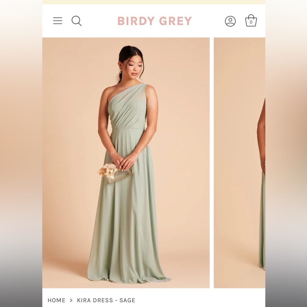 Birdy Grey Kira one shoulder dress - Sage chiffon size S